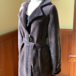 Carolina Herrera belted shearling coat
